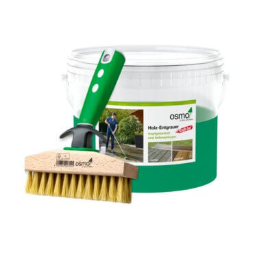 Osmo Holz Entgrauer Kraft-Gel mit Terrassen-Reinigungsbürste
