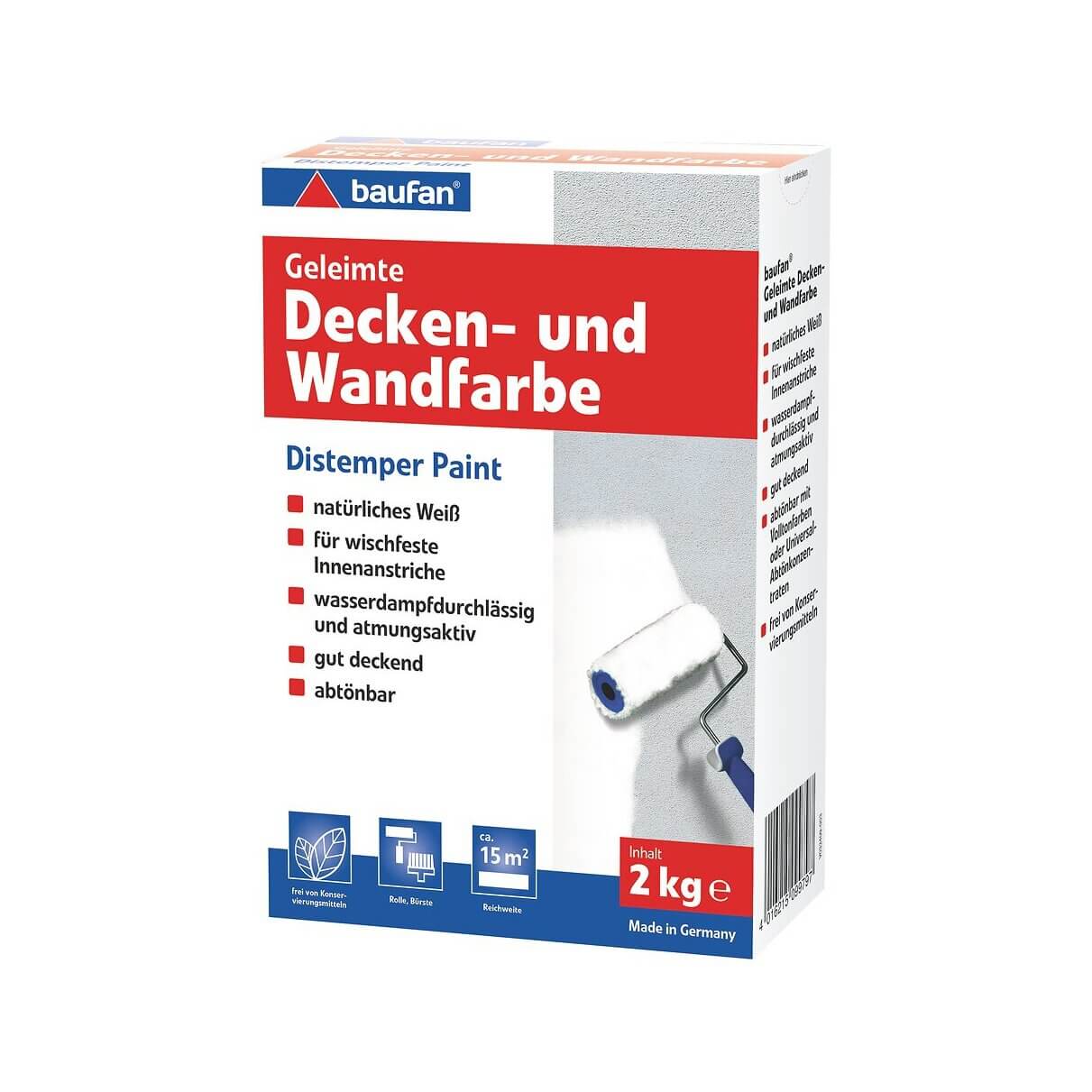 Baufan Geleimte Decken- und Wandfarbe